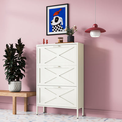 Phoenix Shoe Locker - Cream White