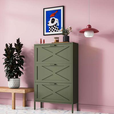 Hamptons Shoe Locker -  Army Green