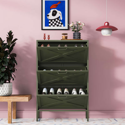 Hamptons Shoe Locker -  Army Green