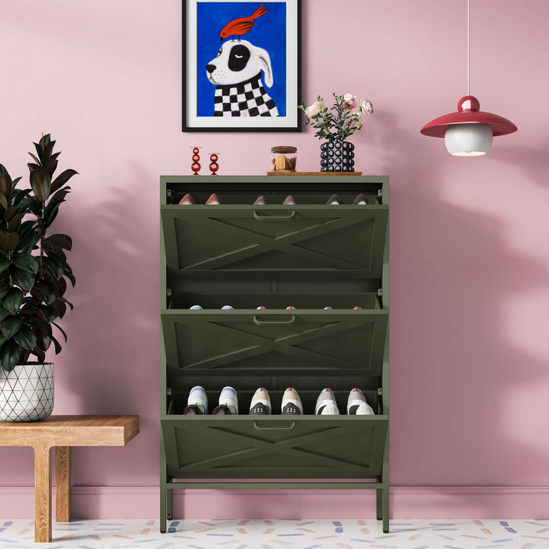 Hamptons Shoe Locker -  Army Green