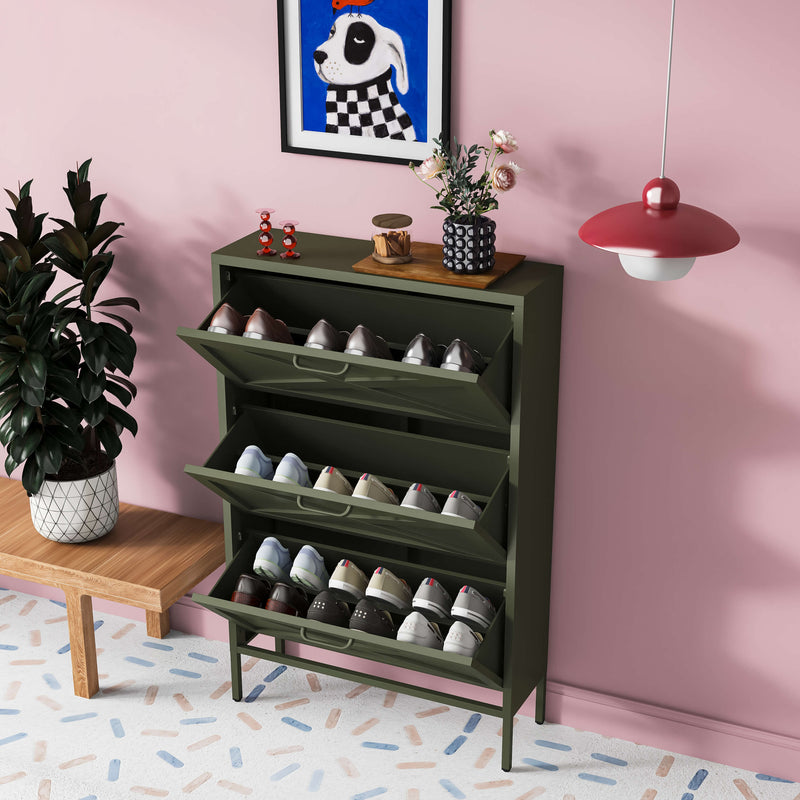 Hamptons Shoe Locker -  Army Green