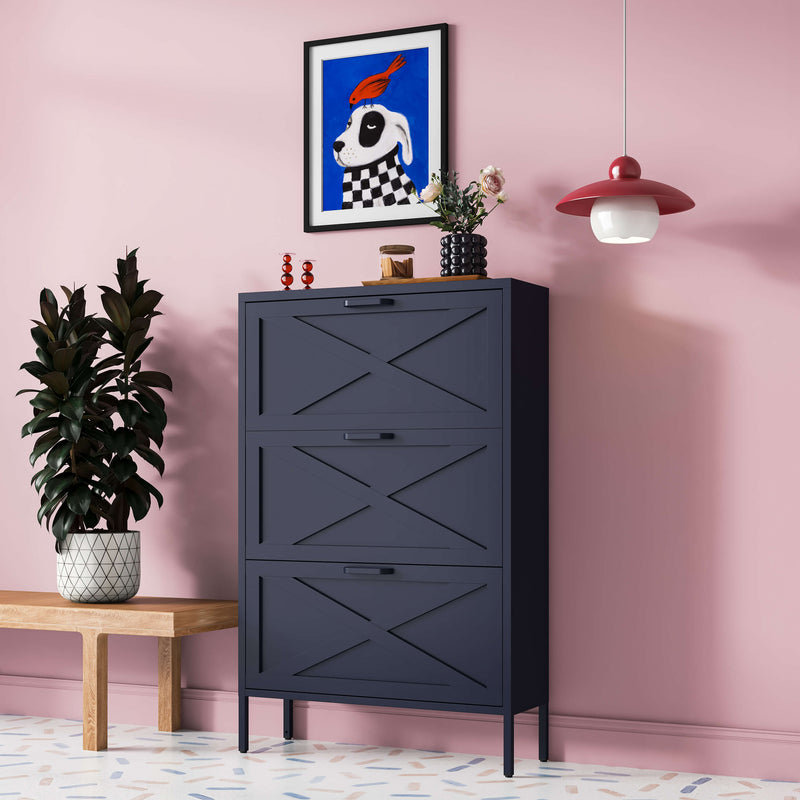 Hamptons Shoe Locker -  Slate Grey