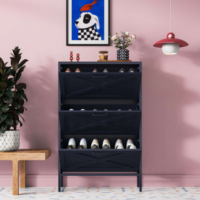 Hamptons Shoe Locker -  Slate Grey
