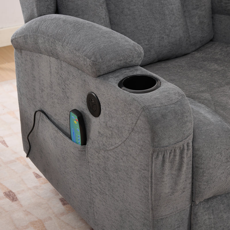 Electric Lifting Massage Recliner Armchair - Dark Grey