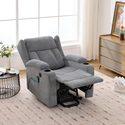 Electric Lifting Massage Recliner Armchair - Dark Grey