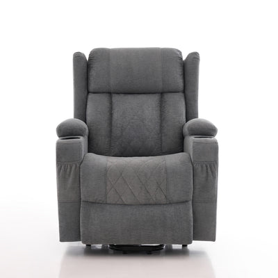 Electric Lifting Massage Recliner Armchair - Dark Grey