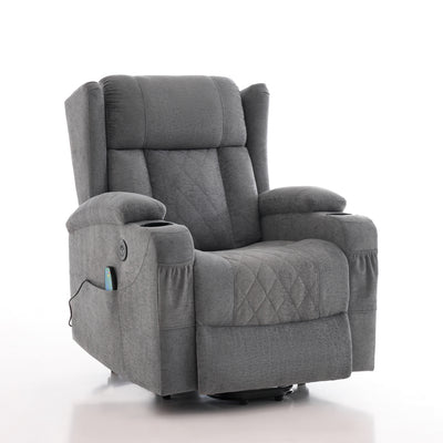 Electric Lifting Massage Recliner Armchair - Dark Grey