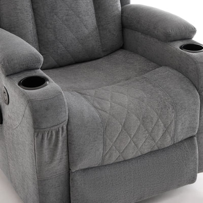 Electric Lifting Massage Recliner Armchair - Dark Grey