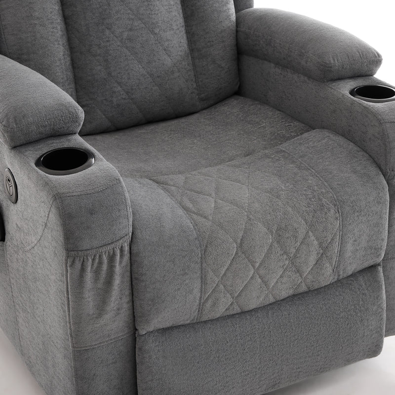 Electric Lifting Massage Recliner Armchair - Dark Grey
