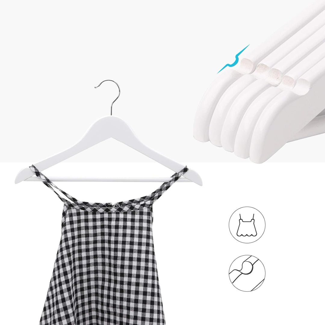 Kids Baby Wooden Coat Hangers White (Set of 20) – Space General