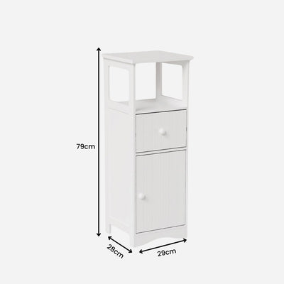 Luca Bathroom Storage Cabinet - White