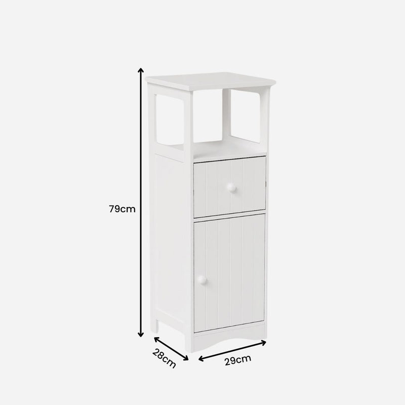 Luca Bathroom Storage Cabinet - White