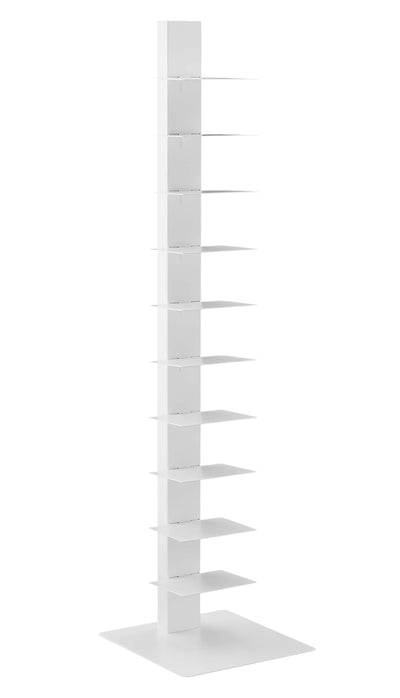 Esme Vertical Floating Bookcase - White