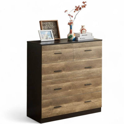 Brandi 5 Drawer Storage Chest - Rustic Brown