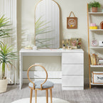 Nola Office Desk With 3 Drawers - White in Home Office