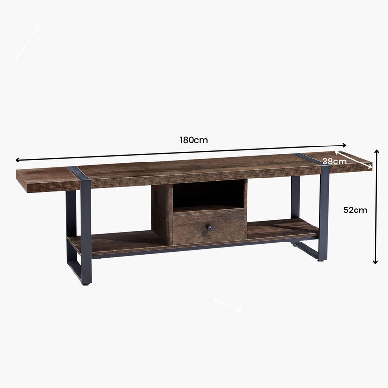 Lume Entertainment TV Stand - Dark Oak