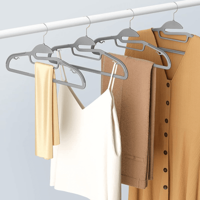 Plastic Coat Hangers Grey (Set of 50)