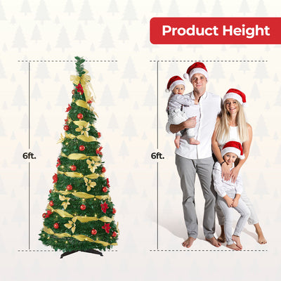 Pre-Lit Pre-Decorated Christmas Tree - 180cm (6Ft)