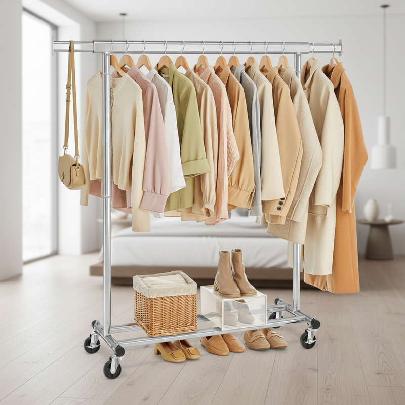 Heavy Duty Metal Garment Rack NZ | Clothes Rail Stand | Space General