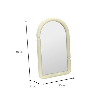Alia Wall Mirror - Milk White