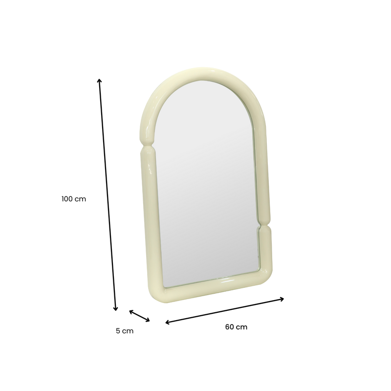 Alia Wall Mirror - Milk White