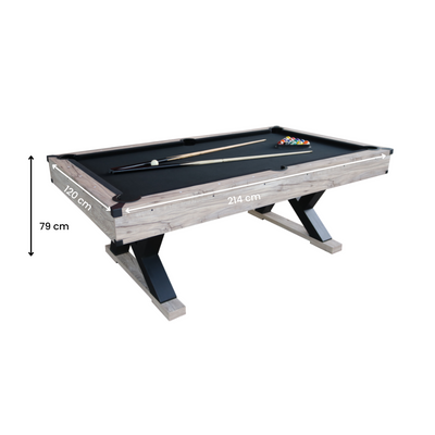 7ft 3-in-1 Game Table – Pool, Table Tennis & Air Hockey Combo with Cues, Net, Paddles & Balls