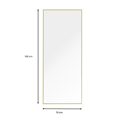 Sorelle Rectangular Full Length Standing Mirror - Gold