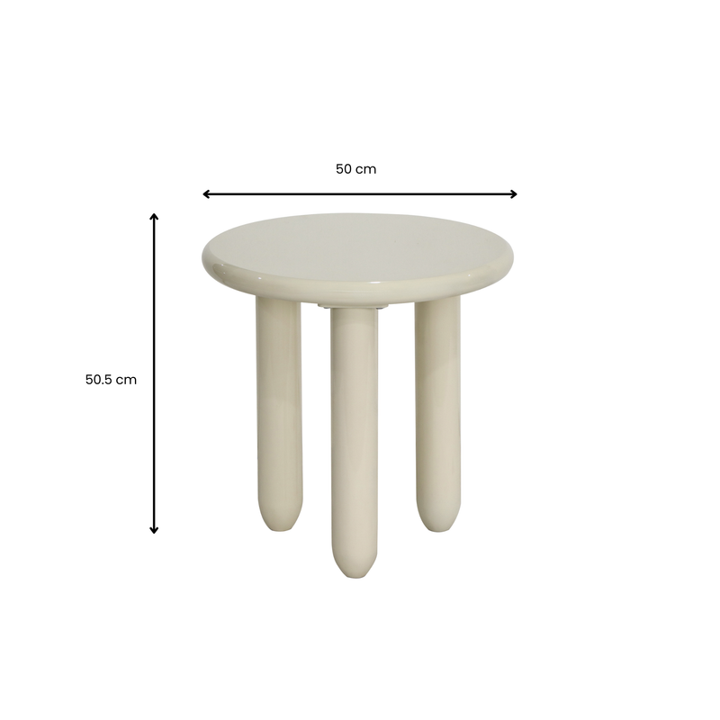 Alia Side Table - Milk White