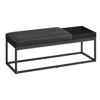 Designer Ottoman Bench Seat  - Black