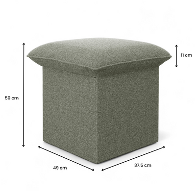 UltraPlush Foldable Ottoman - Olive Green