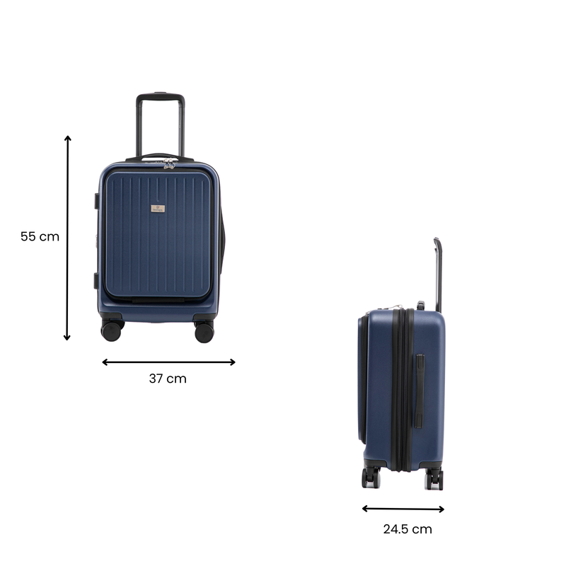 Solura Pro 55cm, 66cm & 76cm Hardside Luggage Set Navy