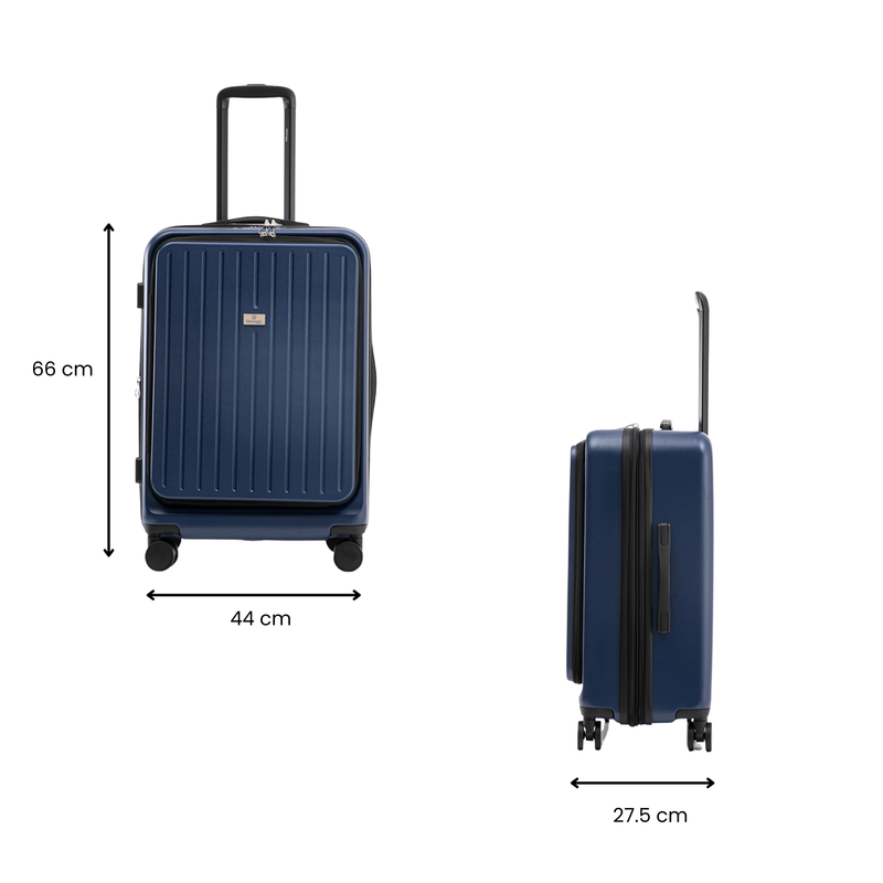 Solura Pro 66cm Hardside Carry-On Suitcase Navy