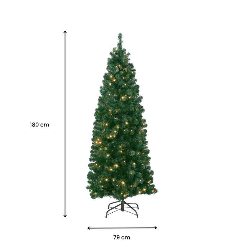 Sleek Fir Pre-Lit Christmas Tree - 180cm (6Ft)
