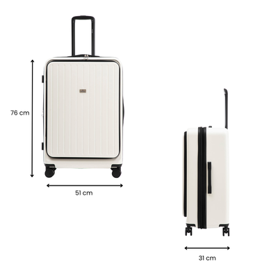 Solura Pro 55cm, 66cm & 76cm Hardside Luggage Set White