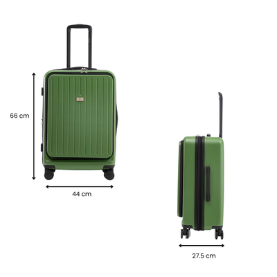 Solura Pro 66cm Hardside Carry-On Suitcase Green