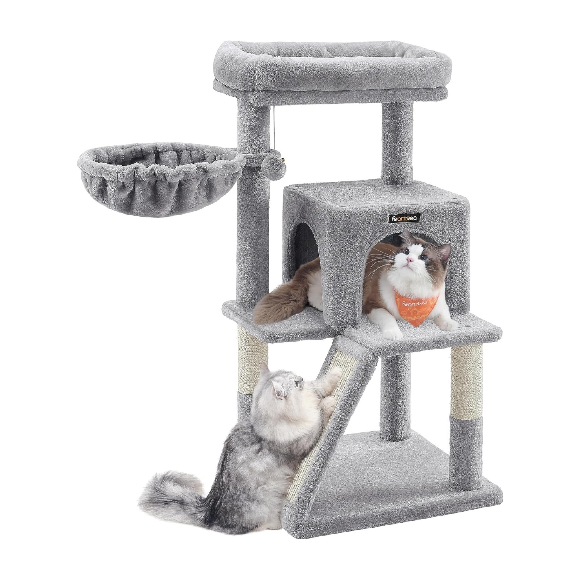 Cat Tree 96cm Light Grey - Compact Multi-Level – Space General
