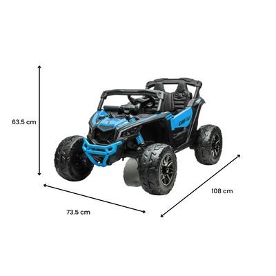 Kids Ride On UTV – Can-Am Maverick 24V Electric Car (Blue)