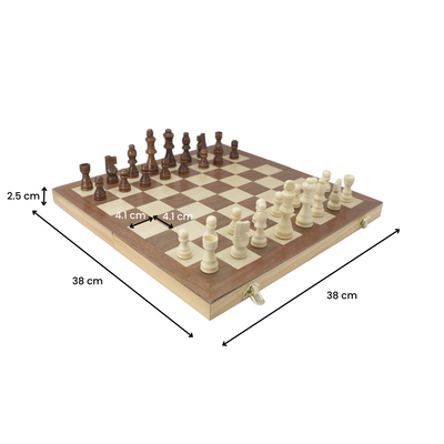 Classic Wooden Chess – 38cm Board