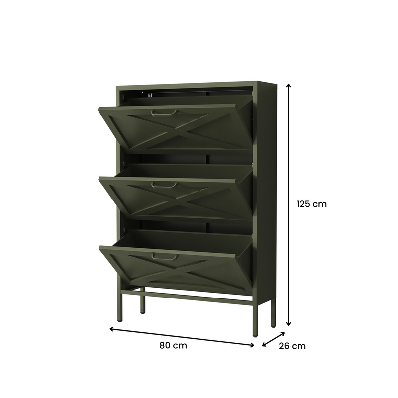 Hamptons Shoe Locker -  Army Green