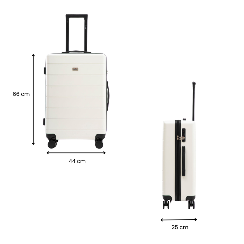 Liberty 66cm Hardside Carry-On Suitcase White