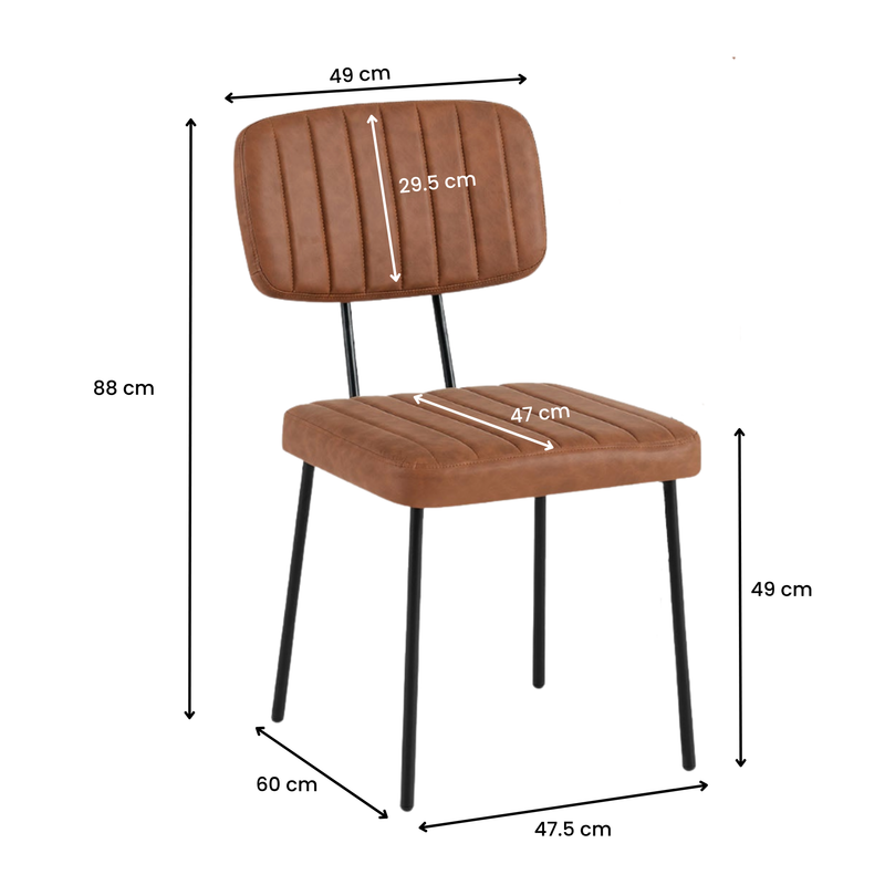 Roselin Faux Leather Dining Chairs (Set of 2)