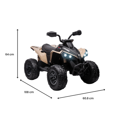 Kids Ride On Quad – Can-Am Renegade 24V Electric ATV (Khaki)