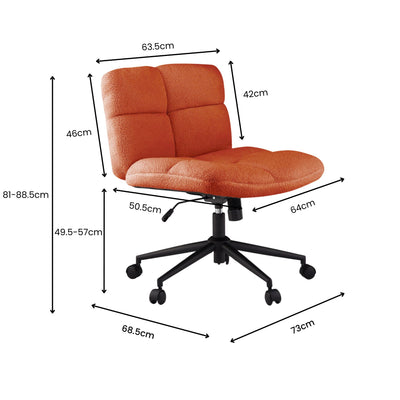 Emma Cross-Legged Office Chair - Orange