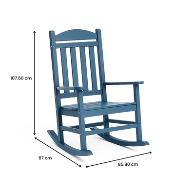 Adirondack Outdoor Rocking Chair - Blue