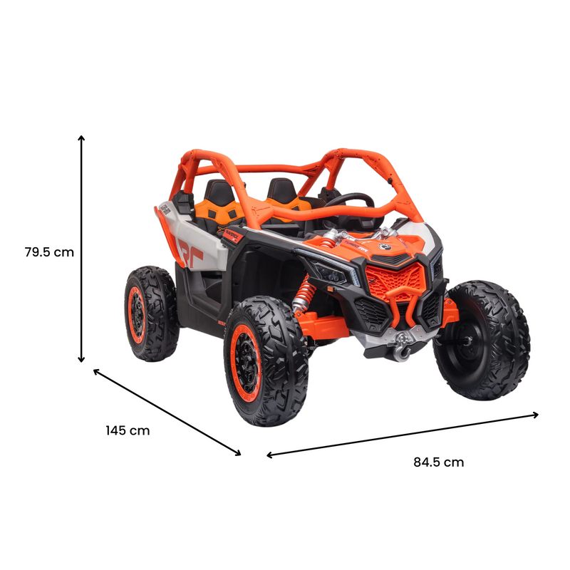 Kids Ride On UTV – Can-Am Maverick 24V Electric Car (Orange)