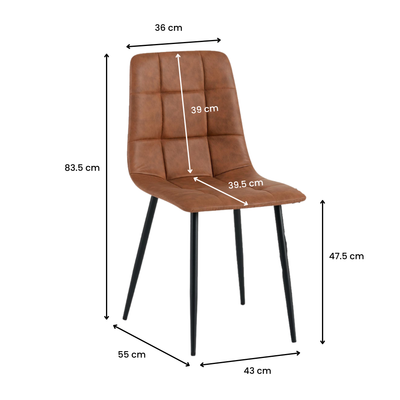 Colette Faux Leather Dining Chairs (Set of 2)