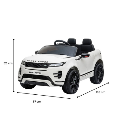 Kids Ride On SUV – Range Rover Evoque 12V Electric Car (White)