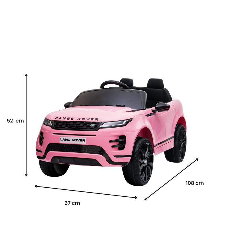 Kids Ride On SUV – Range Rover Evoque 12V Electric Car (Pink)
