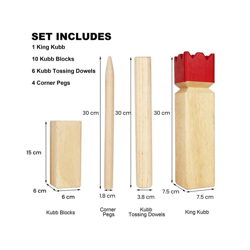 Scandi Kubb Throwing Game – Premium Wooden Set