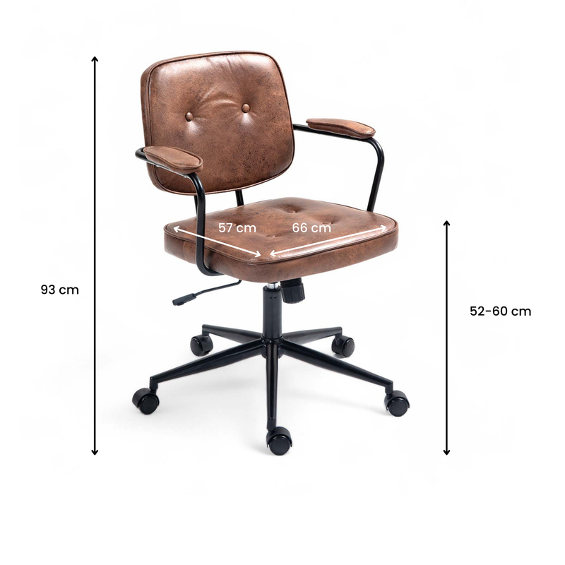 Harlen Retro Home Office Chair - Brown